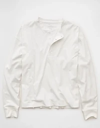 T-shirt henley léger de coupe droite AE