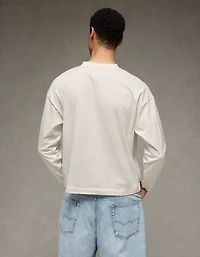 T-shirt henley léger de coupe droite AE