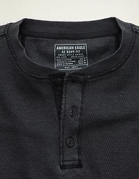 AE Boxy Fit Thermal Henley T-Shirt