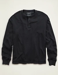 AE Boxy Fit Thermal Henley T-Shirt