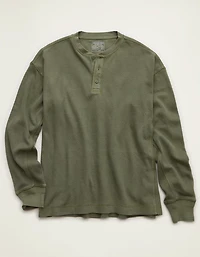 AE Boxy Fit Thermal Henley T-Shirt