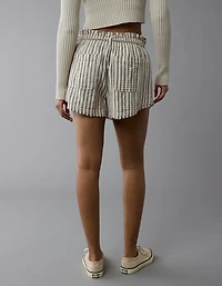 AE High-Waisted Paperbag Waist Striped Short