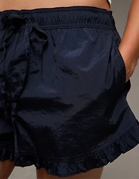 Short à taille haute avec volants l’ourlet extensible AE