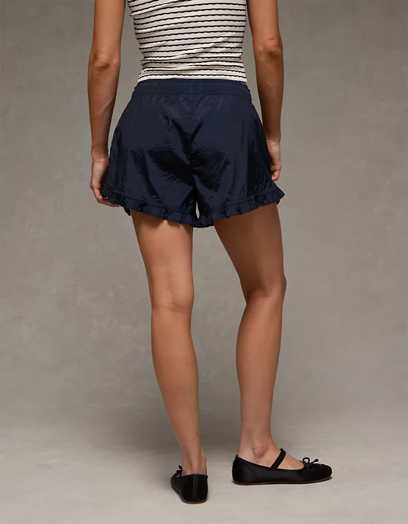 Short à taille haute avec volants l’ourlet extensible AE