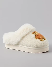 Pantoufle à motifs d’ours en peluche et citrouille AE
