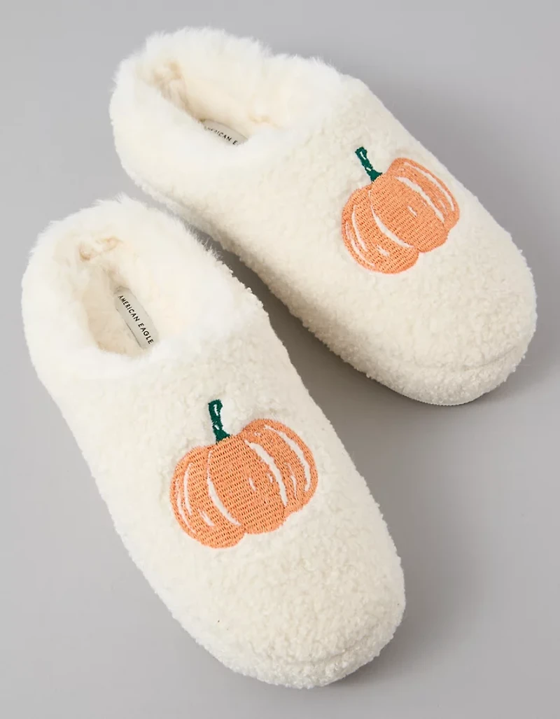 Pantoufles à motif de citrouilles AE