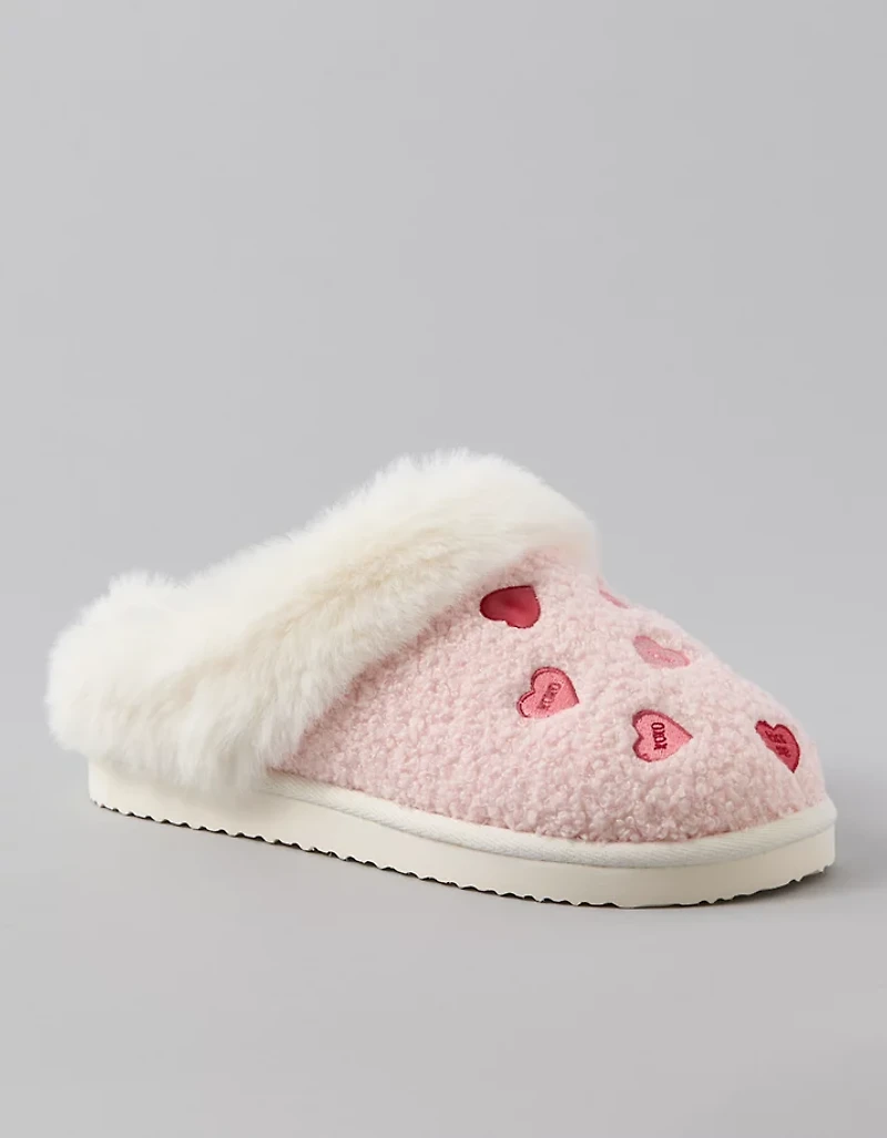 Pantoufle mule cœurs en bonbon AE