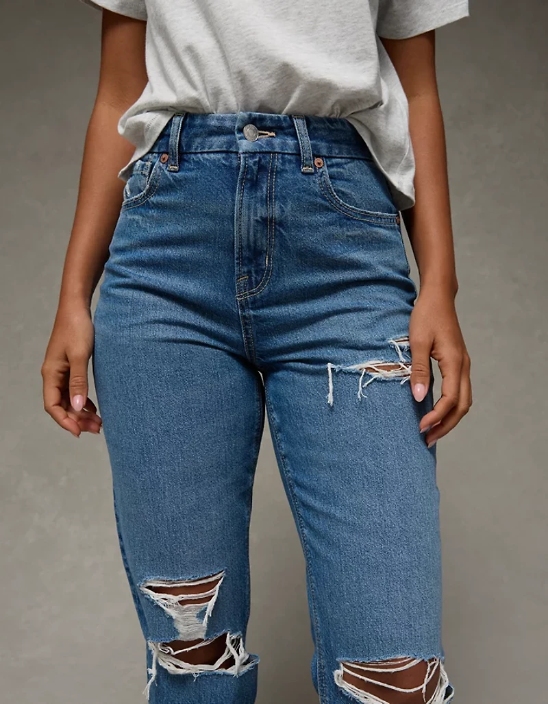 AE Strigid Curvy Ripped Mom Jean