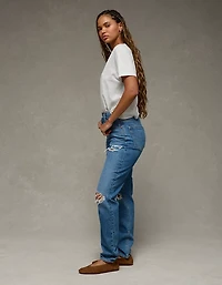 Jean pour maman en rondeur extensible et rigide déchiré AE