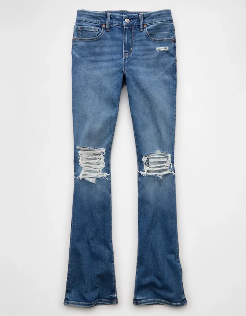 AE Next Level Curvy Ripped High-Waisted Skinny Kick Jean
