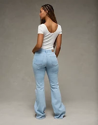 Jean à jambe évasée taille très haute déchiré en rondeur Next Level AE