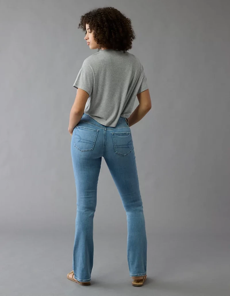 Jean moulant en rondeur à taille haute et jambe semi-évasée Luxe AE