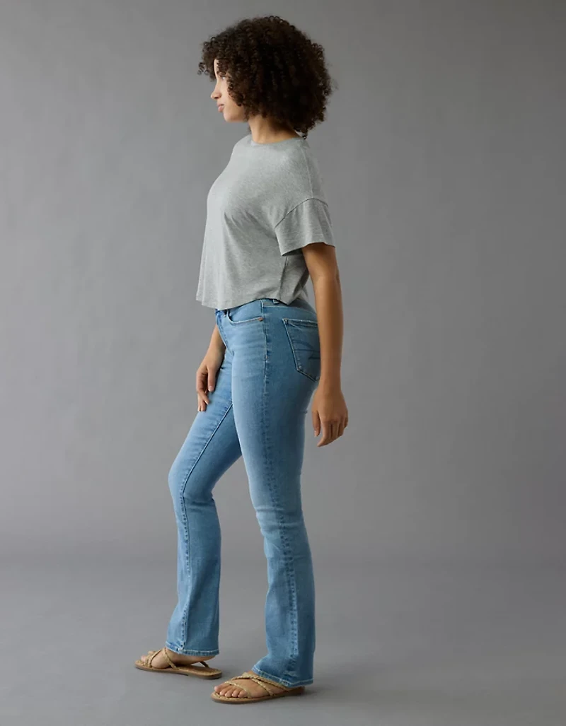Jean moulant en rondeur à taille haute et jambe semi-évasée Luxe AE
