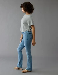 Jean moulant en rondeur à taille haute et jambe semi-évasée Luxe AE