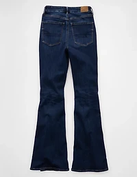 Jean à jambe évasée taille très haute en rondeur AE