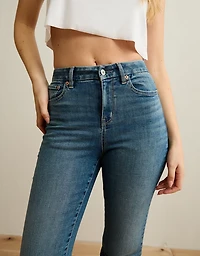 Jean à jambe évasée taille très haute en rondeur AE