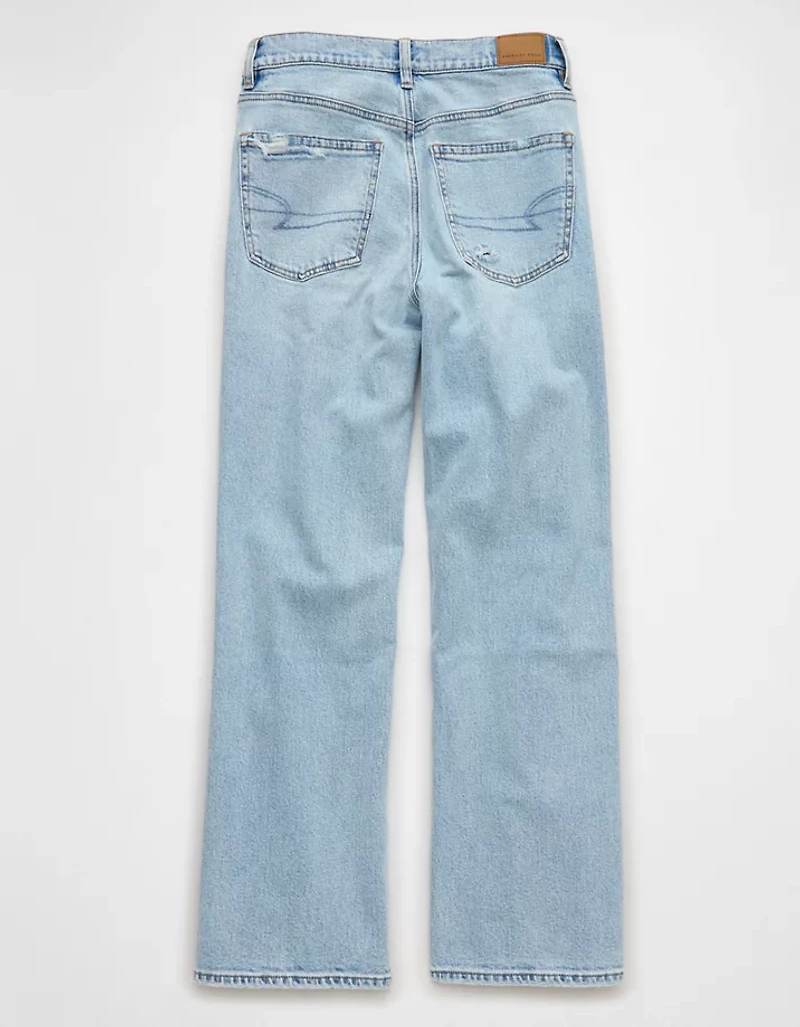 Jean-cigarette déchiré à taille haute rigide et extensible AE
