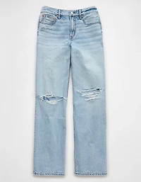 Jean-cigarette déchiré à taille haute rigide et extensible AE