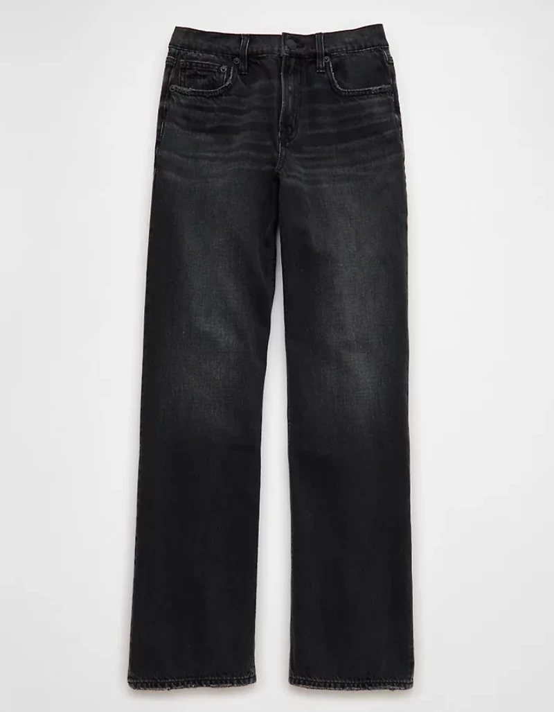 Jean-cigarette à taille haute extensible et rigide orné AE