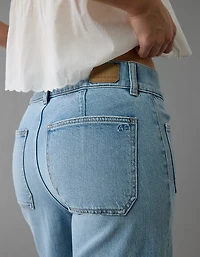 Jean-cigarette court à taille haute extensible AE