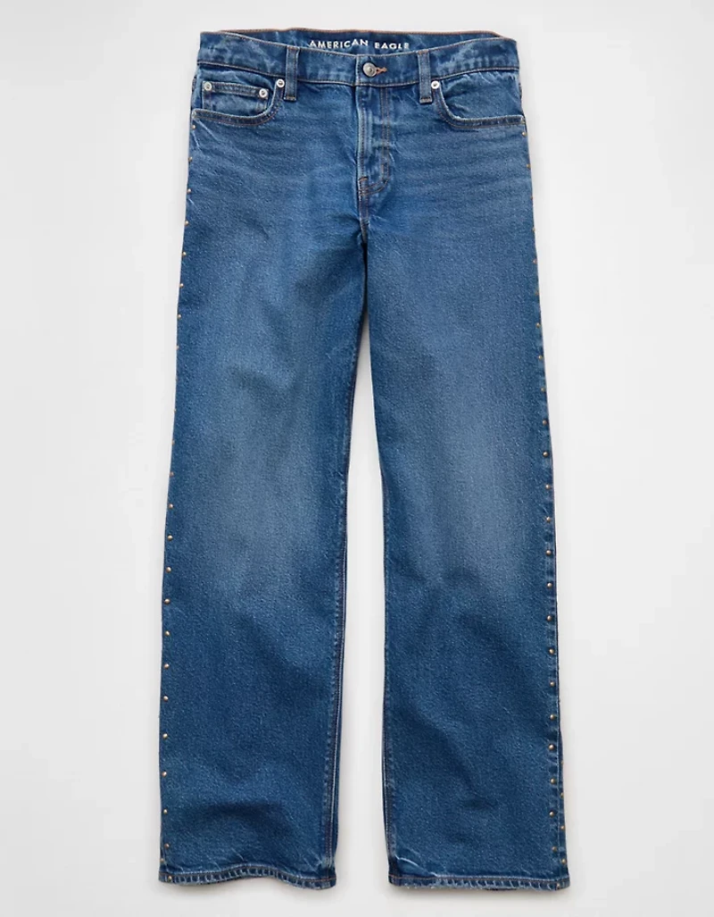 AE Stretch Studded High-Waisted Stovepipe Jean