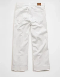 Jean-cigarette court à taille haute extensible AE