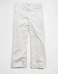 Jean-cigarette court à taille haute extensible AE