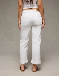 Jean-cigarette court à taille haute extensible AE