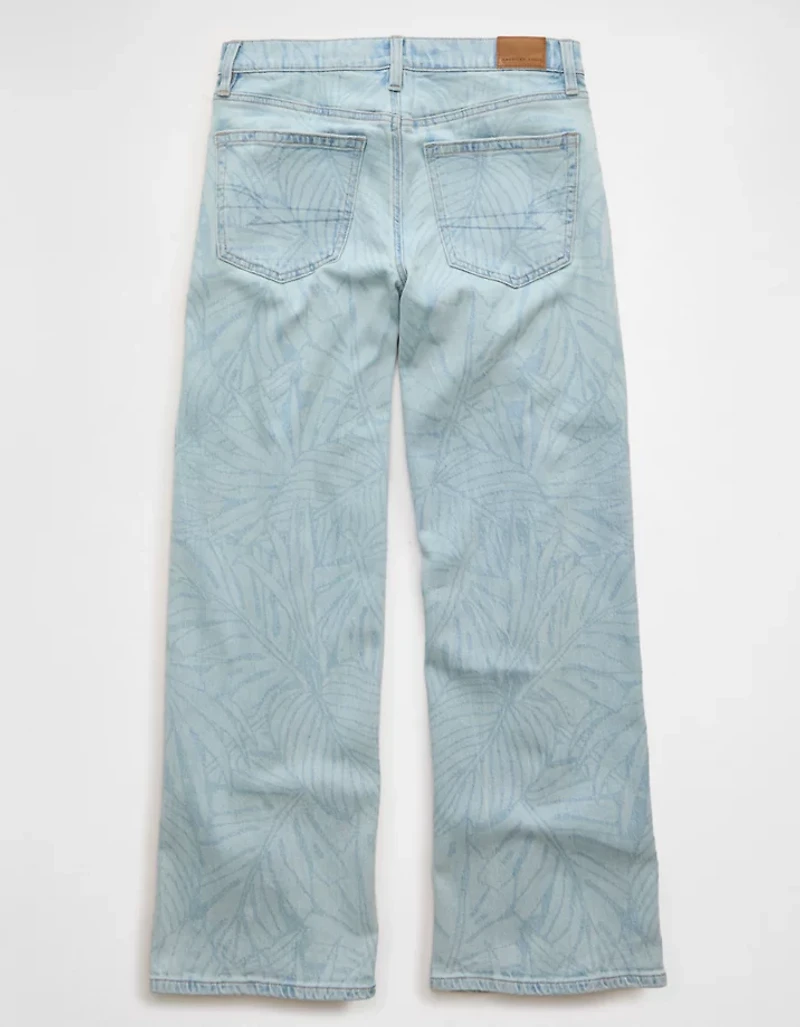 AE Stretch High-Waisted Laser Print Stovepipe Jean