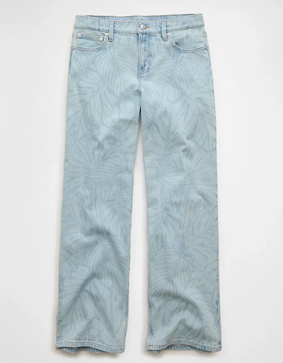 AE Stretch High-Waisted Laser Print Stovepipe Jean