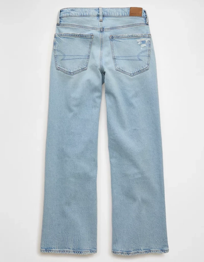 AE Stretch Butterfly Appliqué High-Waisted Stovepipe Jean
