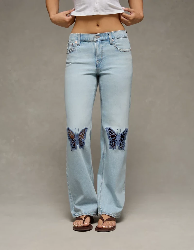 Jean-cigarette à taille haute avec appliqué extensible AE