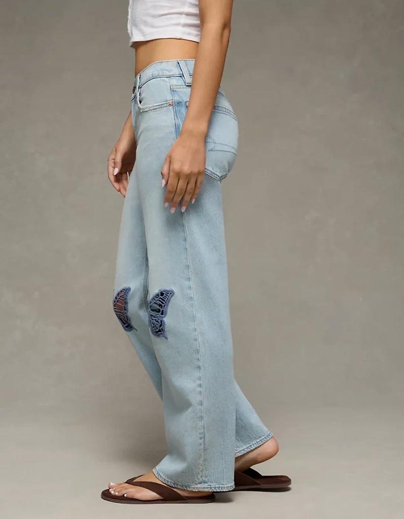 Jean-cigarette à taille haute avec appliqué extensible AE