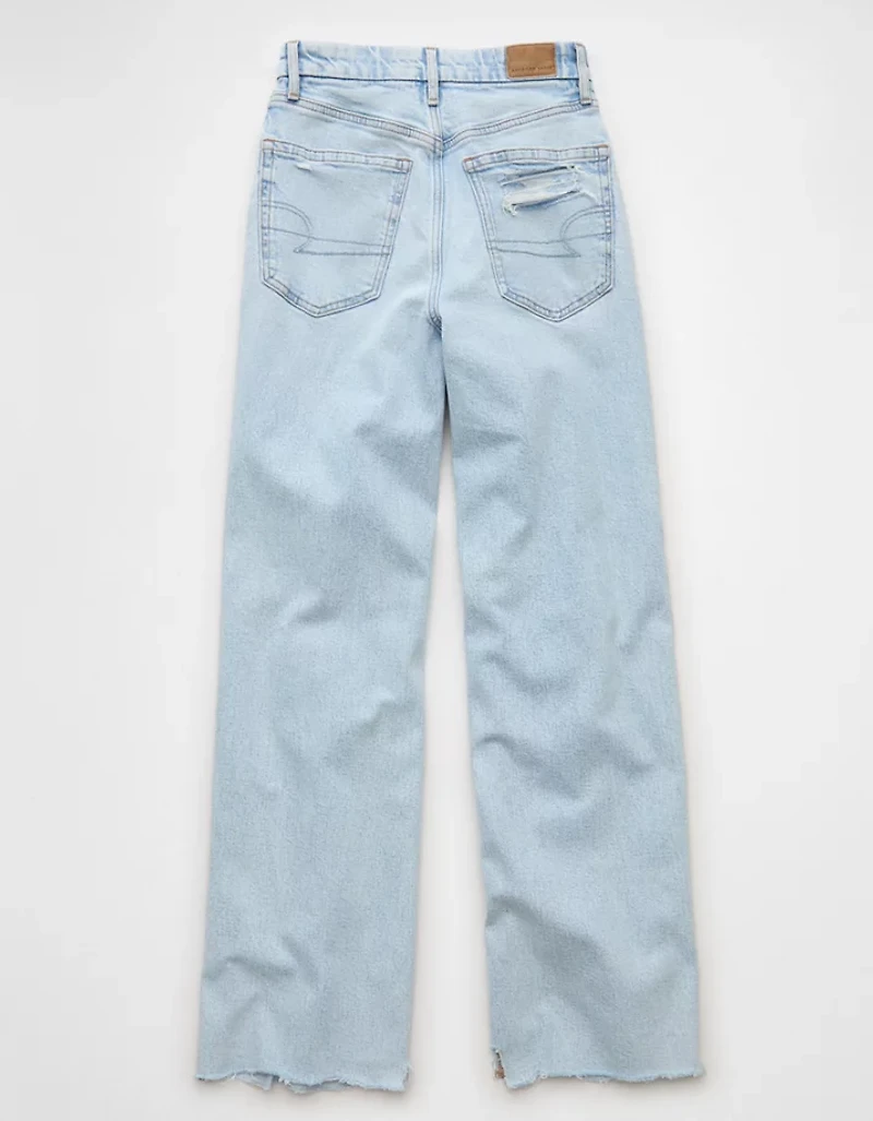 AE Strigid Curvy Ripped Super High-Waisted Baggy Straight Jean