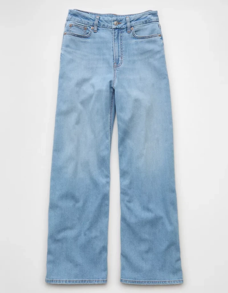 AE Dreamy Drape Stretch Curvy Super High-Waisted Baggy Wide-Leg Jean