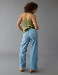 AE Dreamy Drape Stretch Curvy Super High-Waisted Baggy Wide-Leg Jean