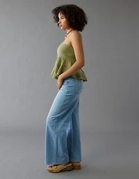 AE Dreamy Drape Stretch Curvy Super High-Waisted Baggy Wide-Leg Jean