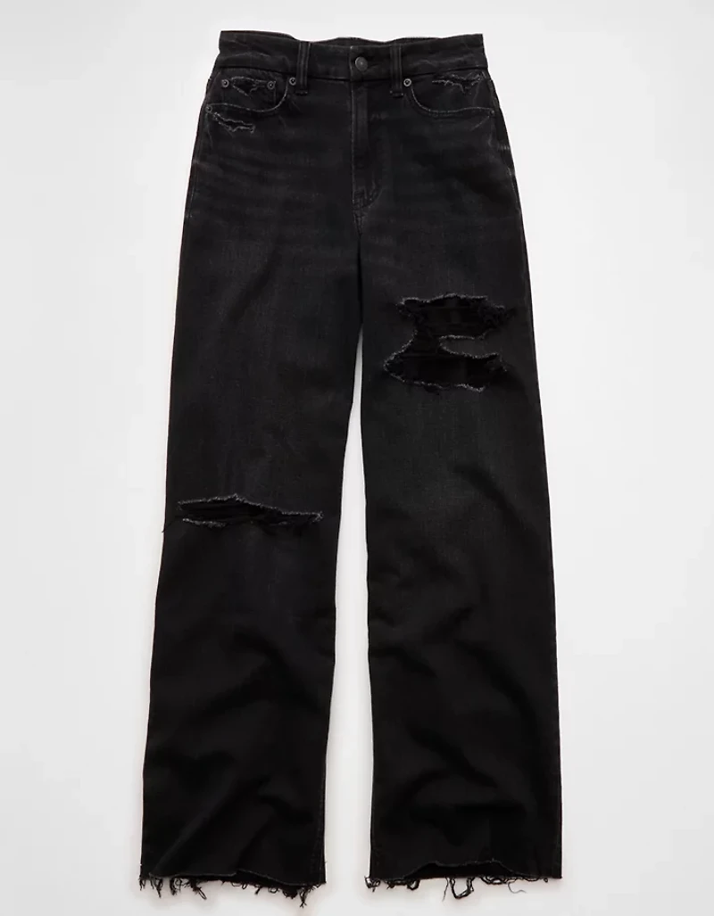 AE Dreamy Drape Stretch Curvy Super High-Waisted Baggy Wide-Leg Jean