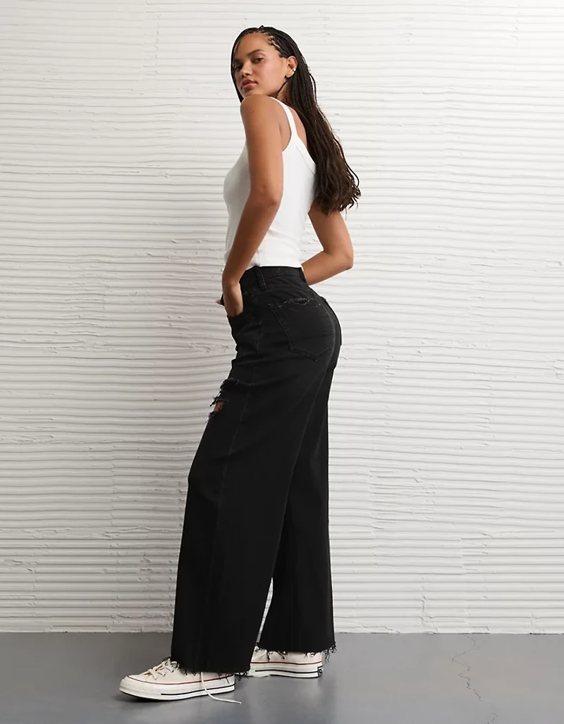 AE Dreamy Drape Stretch Curvy Super High-Waisted Baggy Wide-Leg Jean