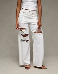 AE Dreamy Drape Strigid Curvy Super High-Waisted Baggy Wide-Leg Jean