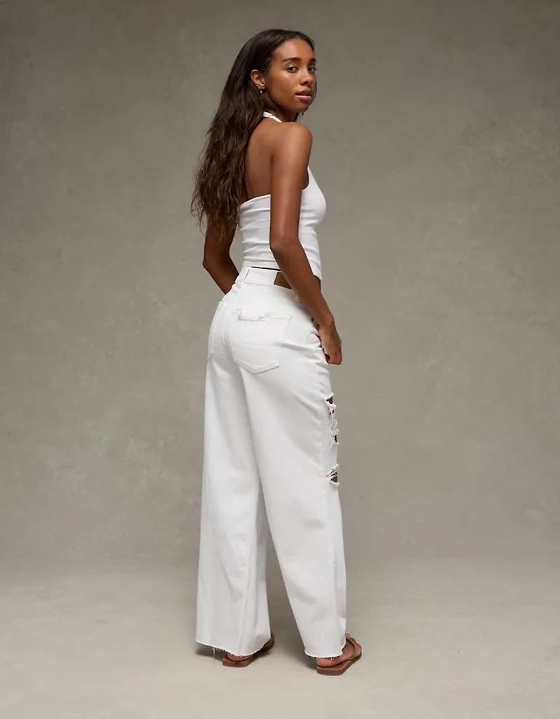 AE Dreamy Drape Strigid Curvy Super High-Waisted Baggy Wide-Leg Jean