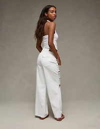 AE Dreamy Drape Strigid Curvy Super High-Waisted Baggy Wide-Leg Jean