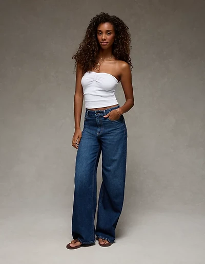 Jean ample à jambe large taille très haute en rondeur et extensible Dreamy Drape AE