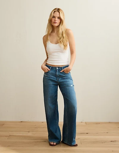 AE Curvy Super High-Waisted Baggy Wide-Leg Jean