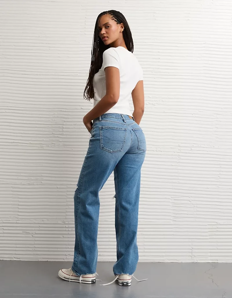 AE Stretch Curvy Ripped Straight Jean