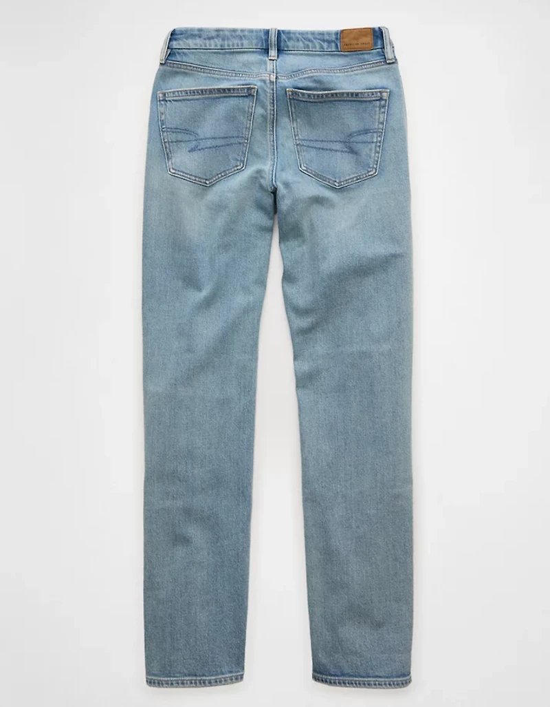 AE Stretch Curvy High-Waisted Chain-Stitch Straight Jean