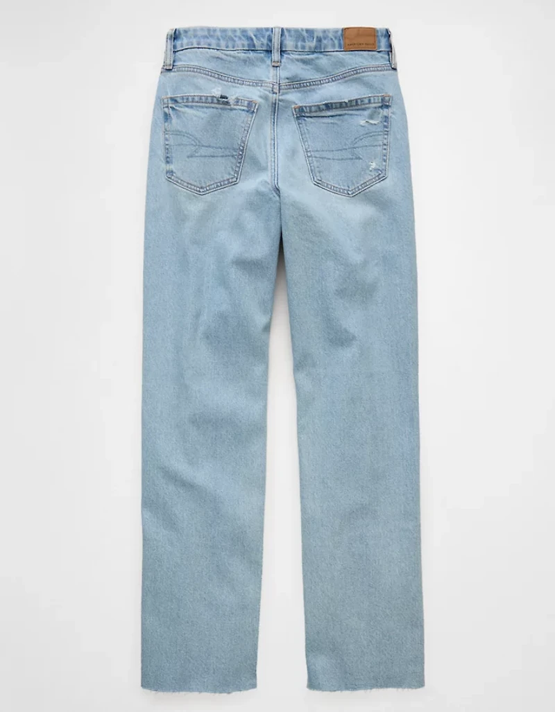 Jean droit à taille haute tout en rondeur AE