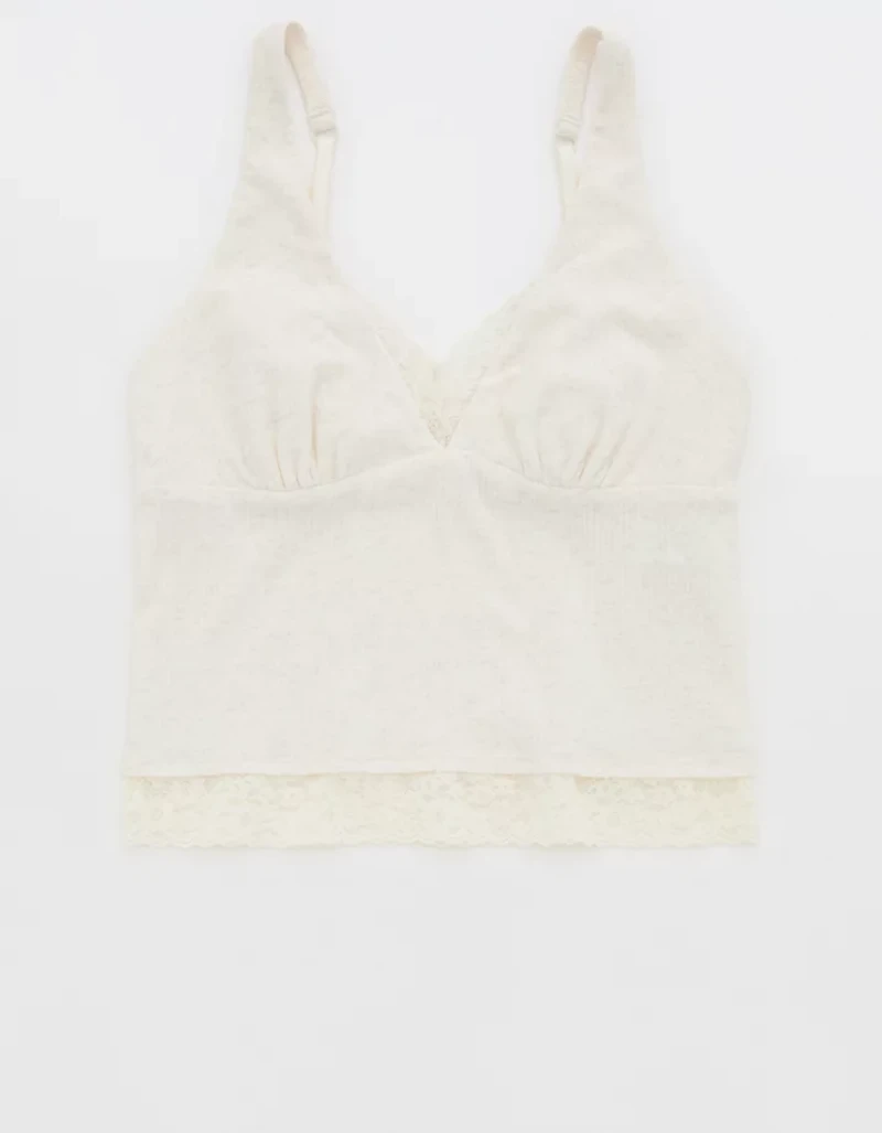 Superchill Cotton Rib Vintage Lace Tank Top