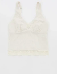 Superchill Cotton Rib Vintage Lace Tank Top