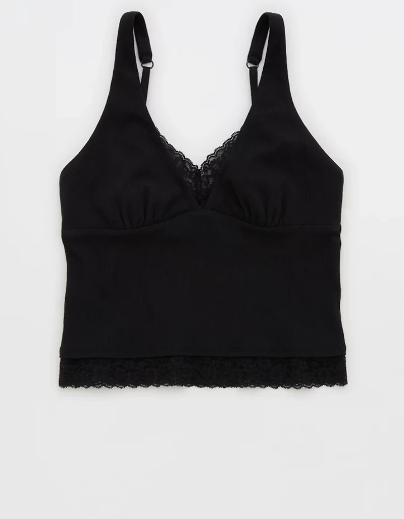 Superchill Cotton Rib Vintage Lace Tank Top